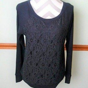 NWT chaps medium lace front thermal top